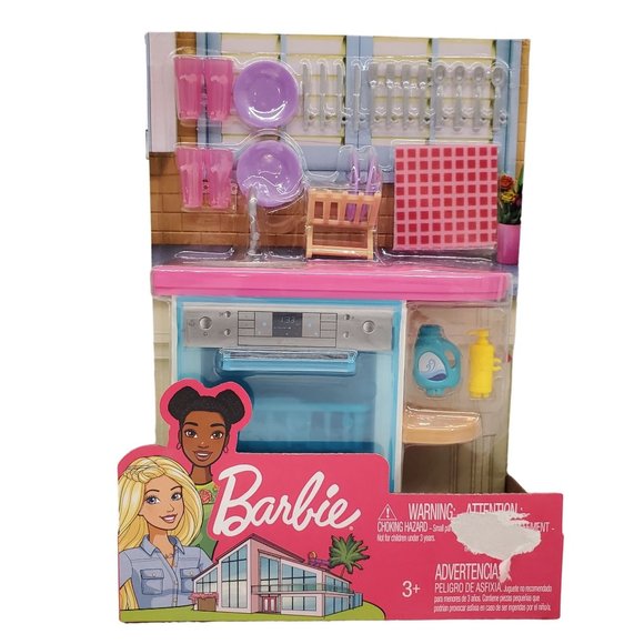 Barbie Toys Barbie Pink Furniture Set With Kitchen Dishwasher And Accessories Poshmark